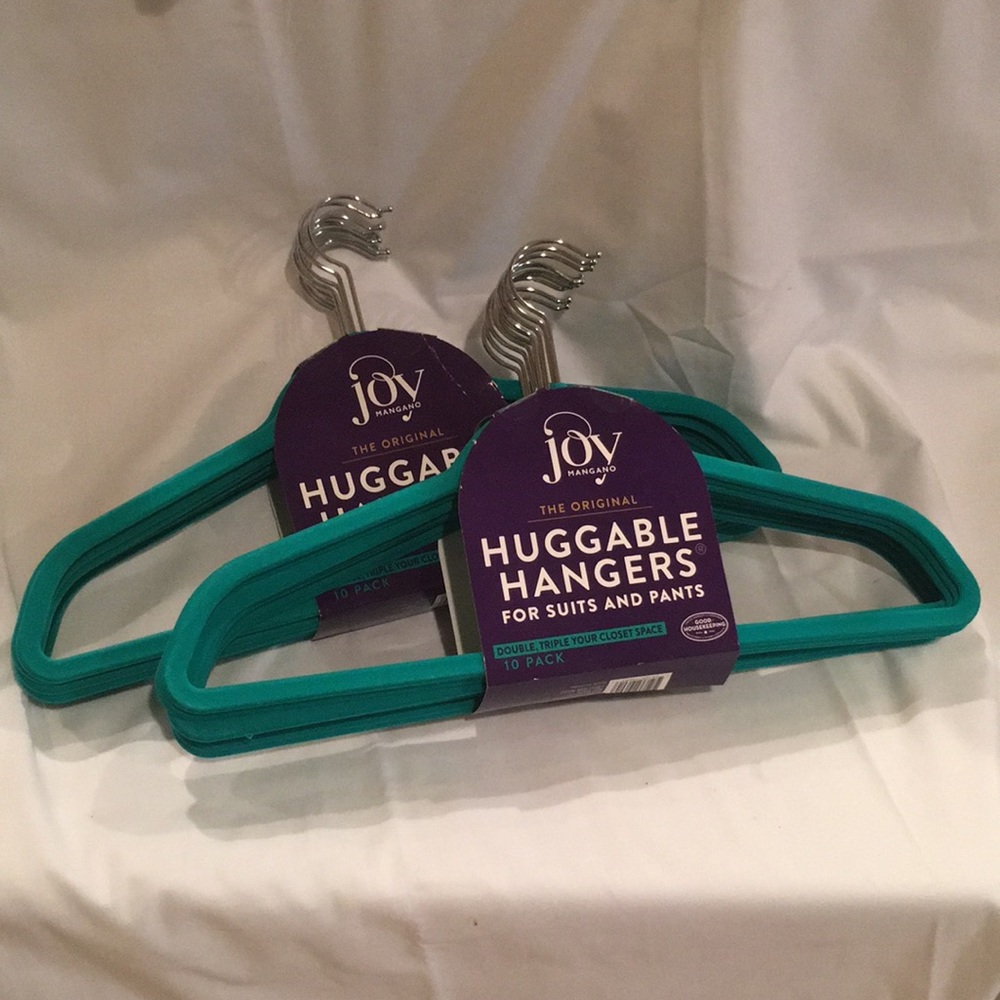 NEW JOY MANGANO HUGGABLE 20 HANGERS TEAL